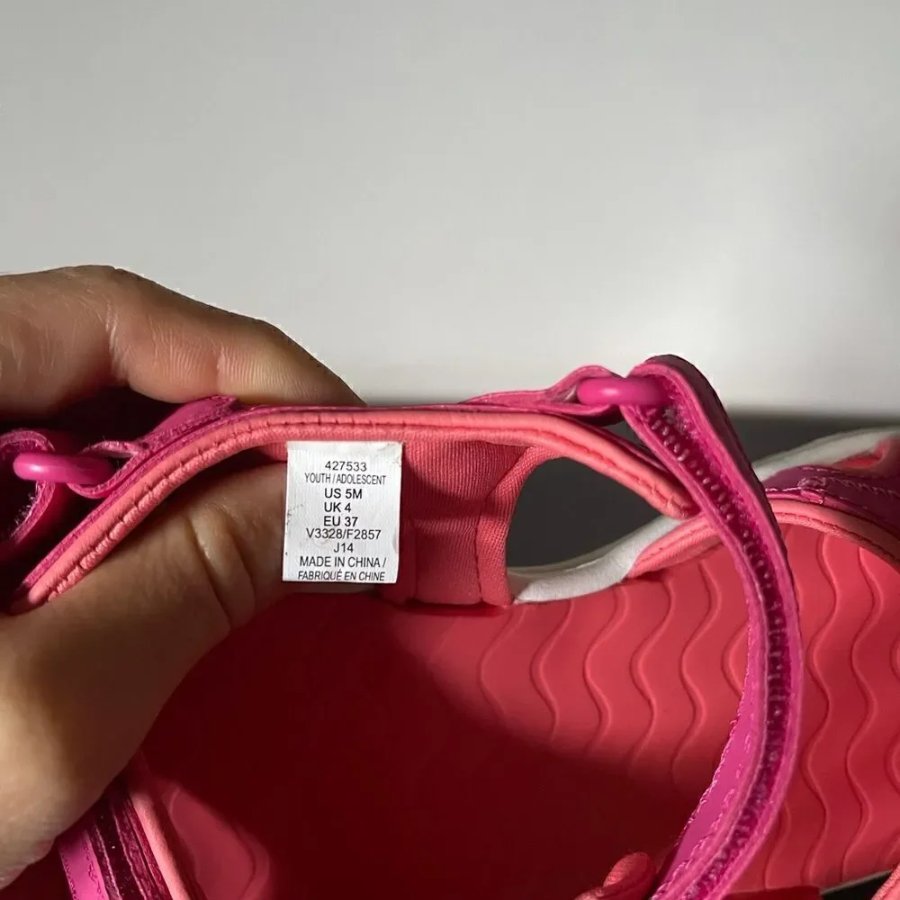NWT Lands End Action Sandals Girls Youth Pink Kids agion Adjustable Straps
